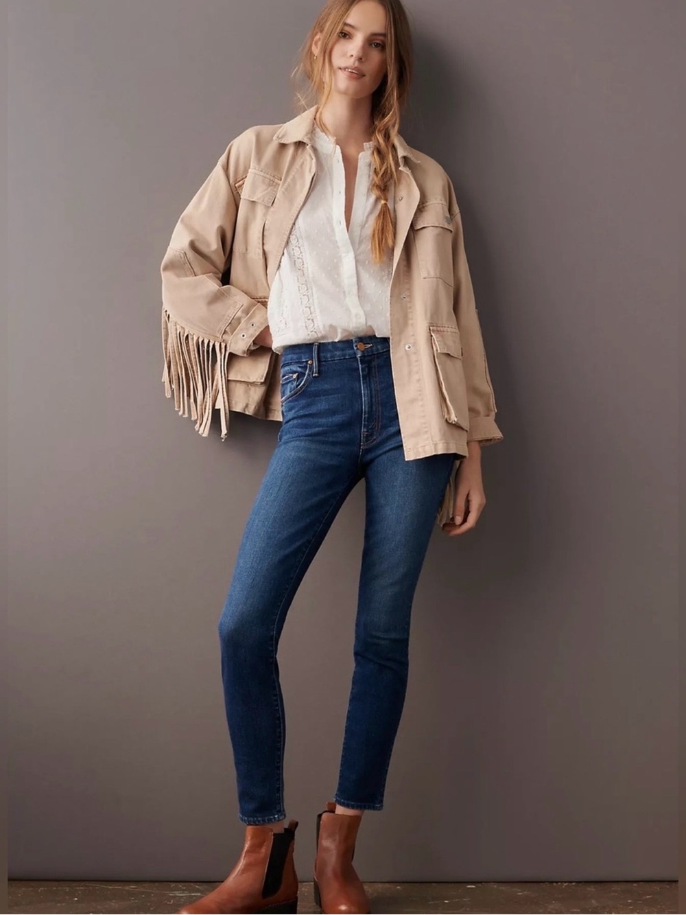 MOTHER High Waisted Looker jeans in “Until Next Time,” size 26